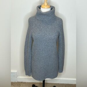 Theory Oversized Cashmere Sweater Turtleneck Charcoal Gray Women's S